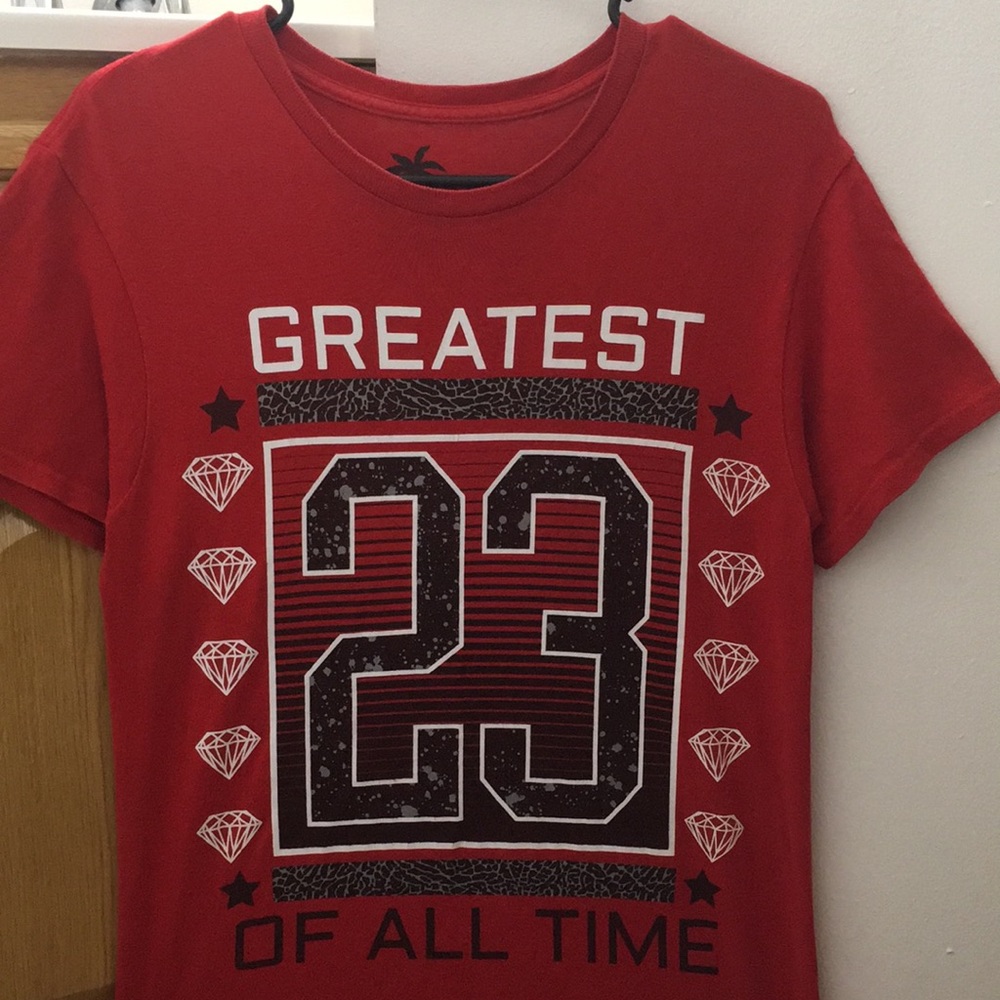 Mock “Air Jordan” - Red “Greatest Of All Time” Tee